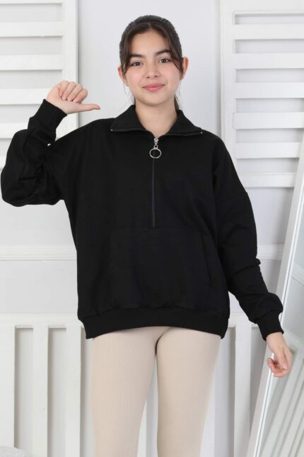 İKİ İP SWEAT - SİYAH