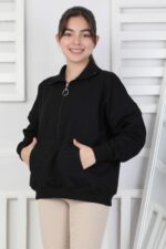 İKİ İP SWEAT - SİYAH