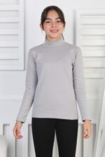 İNTERLOK ORTA DÜZ YARIM BALIKÇI - GRİ