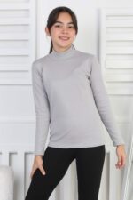 İNTERLOK ORTA DÜZ YARIM BALIKÇI - GRİ