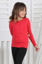 RİBANA BİSİKLET YAKA ORTA - KIRMIZI