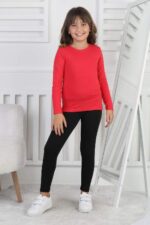 RİBANA BİSİKLET YAKA ORTA - KIRMIZI