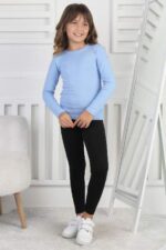 RİBANA BİSİKLET YAKA ORTA - MAVİ