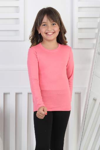 RİBANA BİSİKLET YAKA ORTA - PEMBE