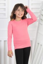 RİBANA BİSİKLET YAKA ORTA - PEMBE