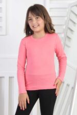 RİBANA BİSİKLET YAKA ORTA - PEMBE