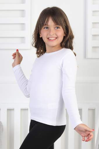 RİBANA BİSİKLET YAKA ORTA - BEYAZ