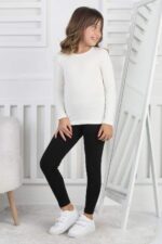 RİBANA BİSİKLET YAKA ORTA - KREM