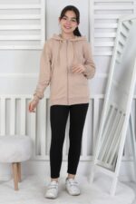 SWEET FERMUARLI KAPİŞONLU GARSON - BEJ