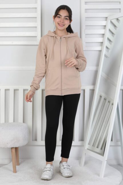 SWEET FERMUARLI KAPİŞONLU GARSON - BEJ