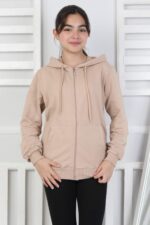 SWEET FERMUARLI KAPİŞONLU GARSON - BEJ