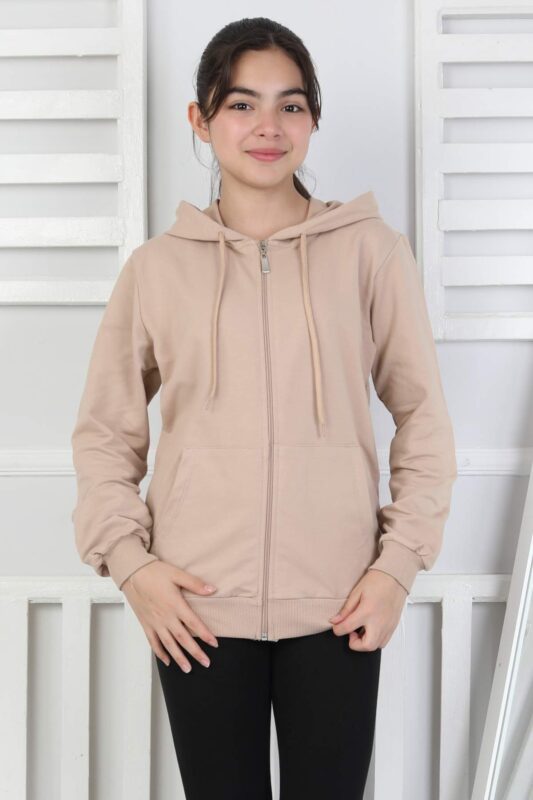SWEET FERMUARLI KAPİŞONLU GARSON - BEJ