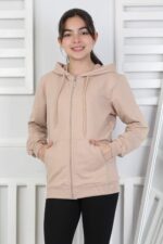 SWEET FERMUARLI KAPİŞONLU GARSON - BEJ