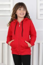 SWEET FERMUARLI KAPİŞONLU GARSON - KIRMIZI