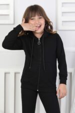 SWEET ORTA İKİ İPLİK FERMUARLI - SİYAH