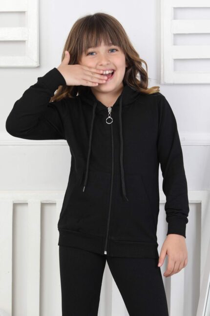 SWEET ORTA İKİ İPLİK FERMUARLI - SİYAH