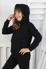 SWEET ORTA İKİ İPLİK FERMUARLI - SİYAH