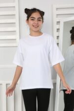 OVERSİZE DÜZ TSHİRT - BEYAZ