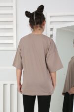 OVERSİZE DÜZ TSHİRT - KAHVE
