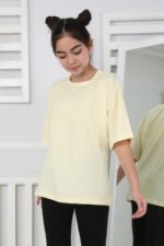 OVERSİZE DÜZ TSHİRT - SARI