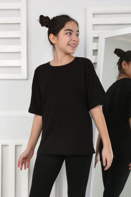 OVERSİZE DÜZ TSHİRT - SİYAH