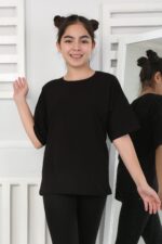 OVERSİZE DÜZ TSHİRT - SİYAH