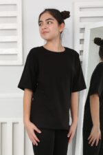 OVERSİZE DÜZ TSHİRT - SİYAH